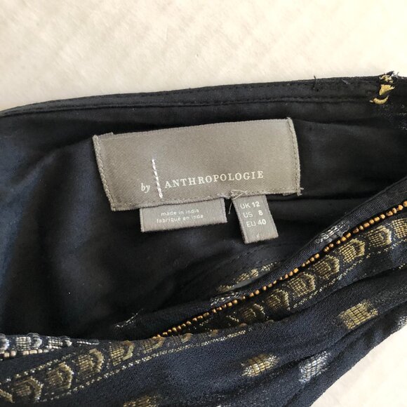 Anthropologie Endora Women’s Black Midi Dress Size 8 Sleeveless Bohemian - Picture 6 of 11